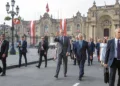 El rey Felipe VI de España ingresa al Palacio de Gobierno del Perú en visita oficial