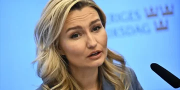 Ebba Busch es la viceministra primera (vice statsminister) y ministra de Energía y Negocios de Suecia